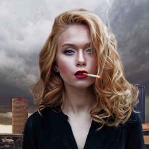 Lady smoking